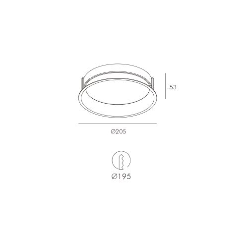 Skarlat RDL73033 20W BK 3000K