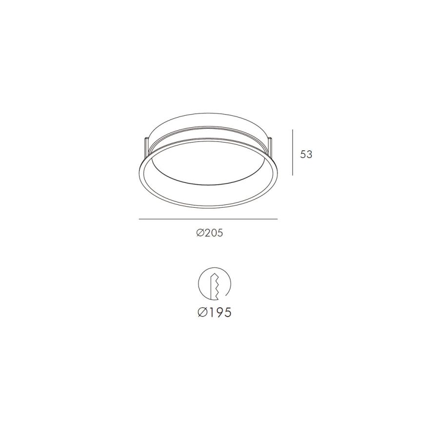 Skarlat RDL73033 20W BK 3000K