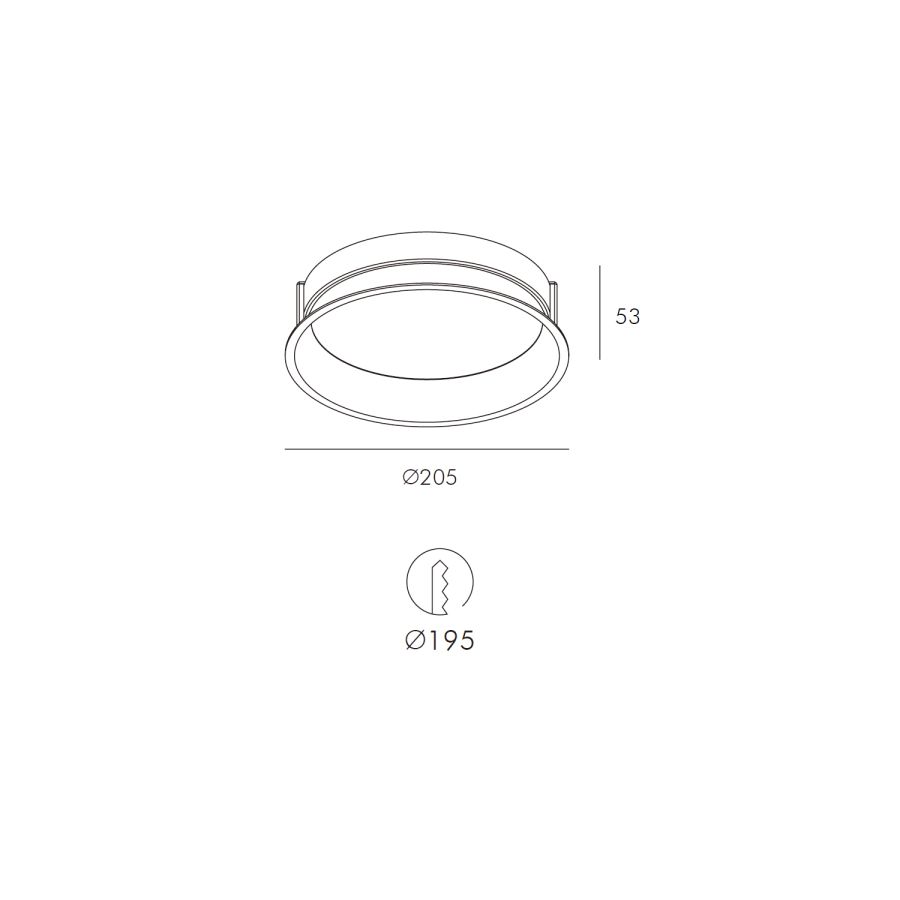 Skarlat RDL73033 20W WH 3000K