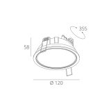 Skarlat RDL73076 7W WH 3000K