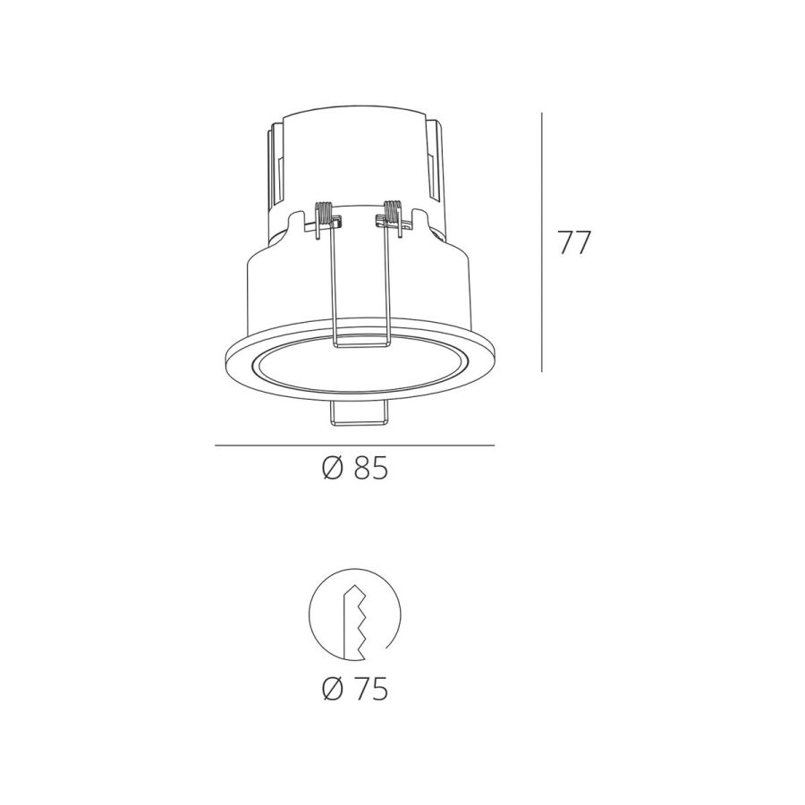 Skarlat RFL76051 7W BK 3000K