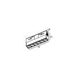 Светильник трековый магнитный RGD2001 6х1.5W BK 4000K