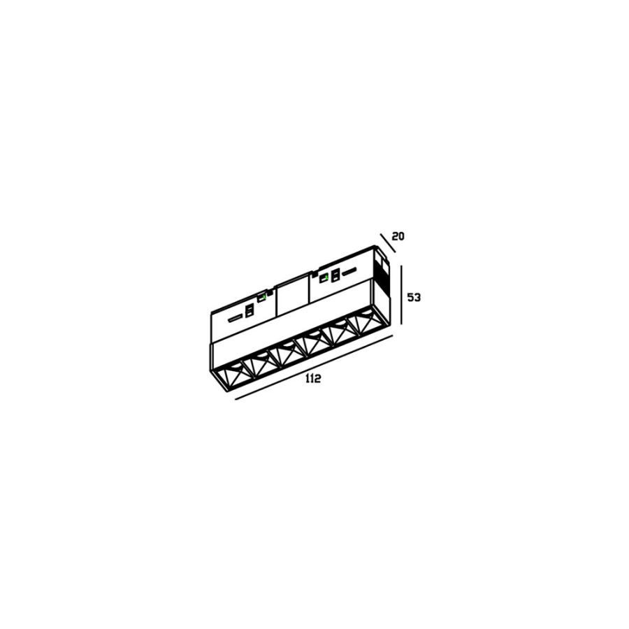 Светильник трековый магнитный RGD2001 6х1.5W BK 4000K