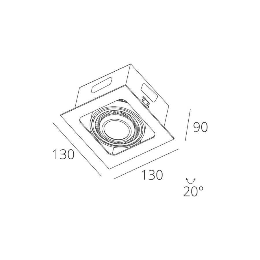 Skarlat RGL7115-1 11х2W WH+BK 4000K