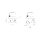 Skarlat RGL7117-1 1х12W WH+BK 4000K
