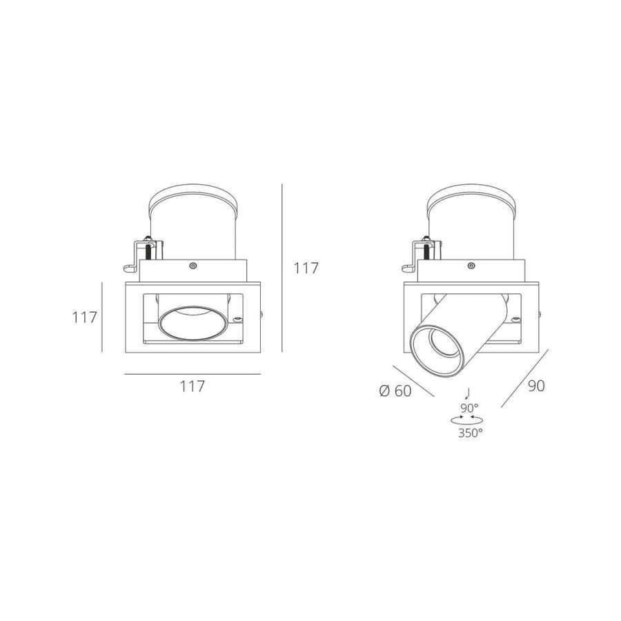 Skarlat RGL7117-1 1х12W WH+BK 4000K