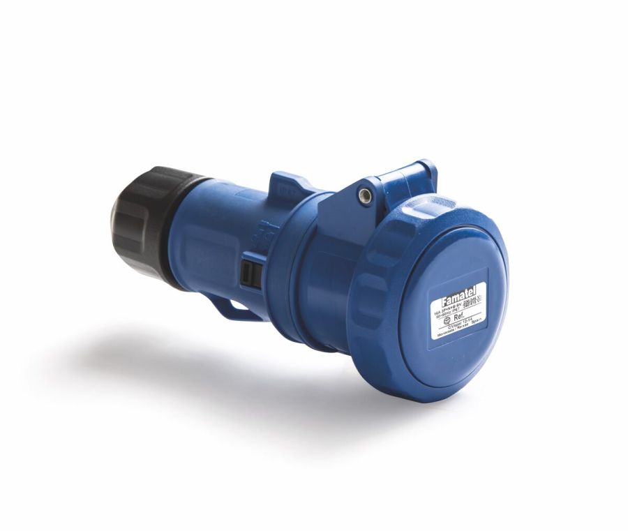 Розетка кабельна Famatel 2P+E, 32A, 230В, IP67