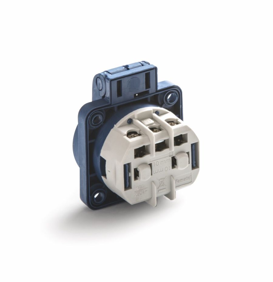 Розетка накладна Famatel Schuko 2P+E, 16A, 250В, IP54