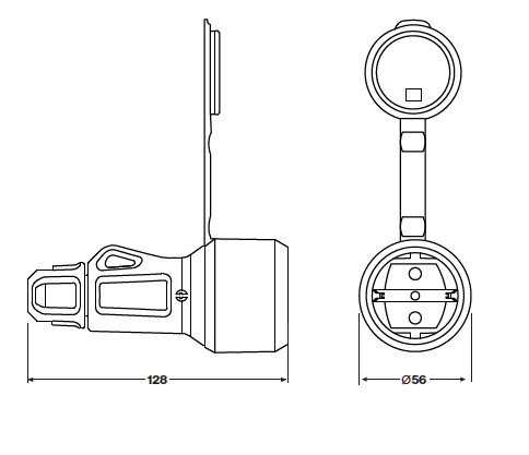 Розетка з сальником Famatel Schuko 2P+E, 16A, 250В, IP54