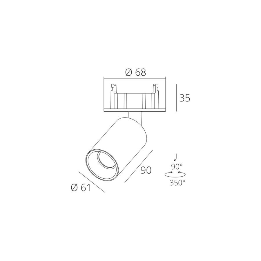 Skarlat  RSL74097 12W WH+BK 4000K