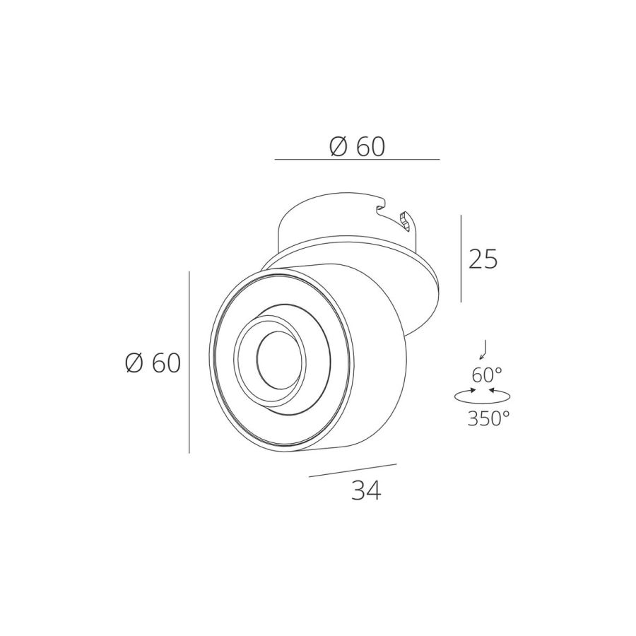 Skarlat RSL74126 7W WH+BK 3000K