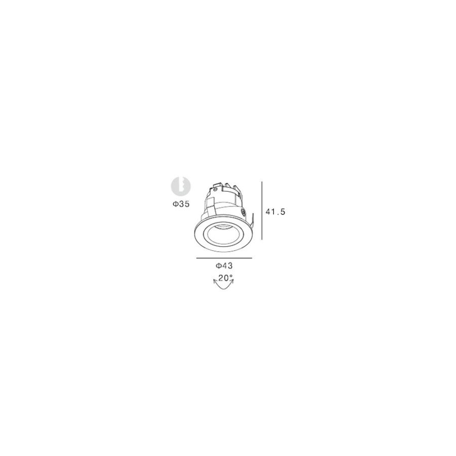 Skarlat RSL74158 3W BK 4000K
