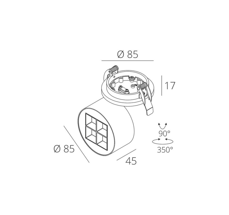 Skarlat RSL74265 4х2.5W WH+BK 3000K