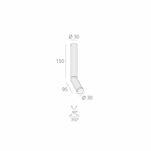 Skarlat RSLC78057 7W WH+BK 3000K