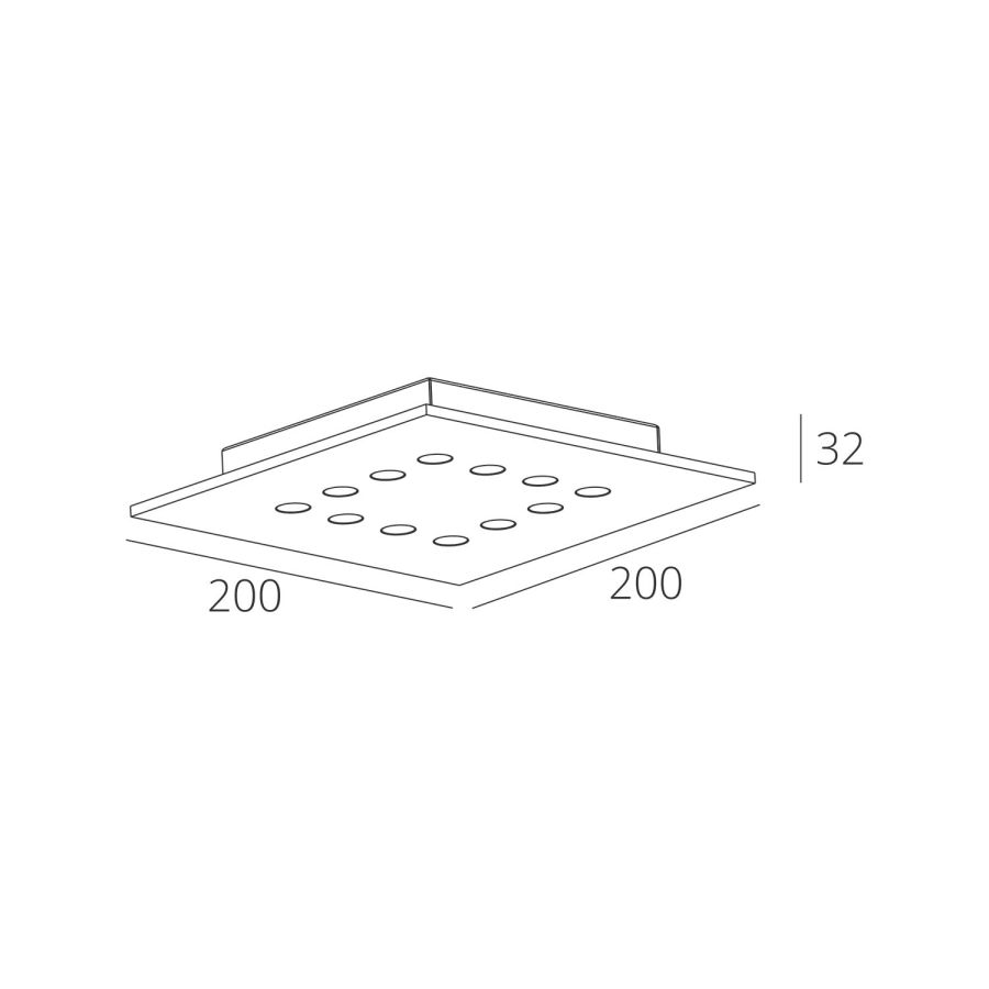 Skarlat RSLC78063 12х1.5W WH+BK 3000K