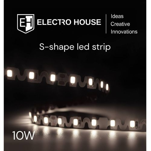 LED стрічка 10Вт 12В SMD2835 120 діодів, нейтральний білий 4000К, серія S-Shape, гарантія 3 роки