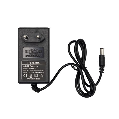 Адаптер живлення PROLUM™ 12V, 36W, 3.0А, Series "P"