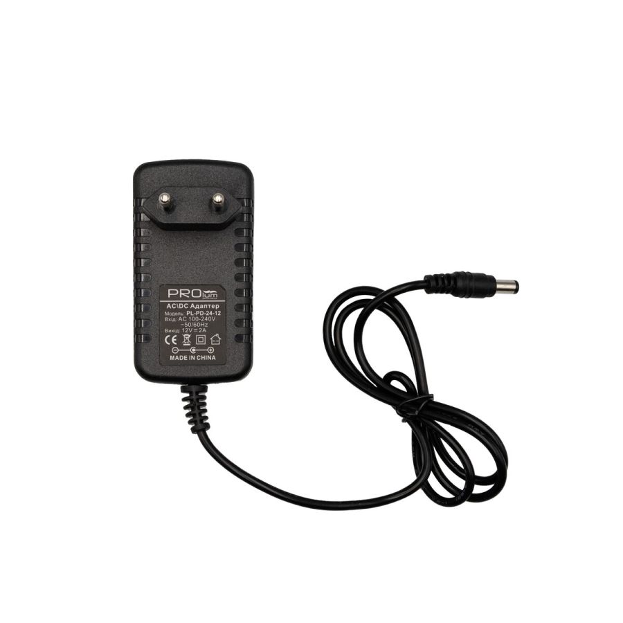 Адаптер живлення PROLUM™ 12V, 24W, 2.0А, Series "P"