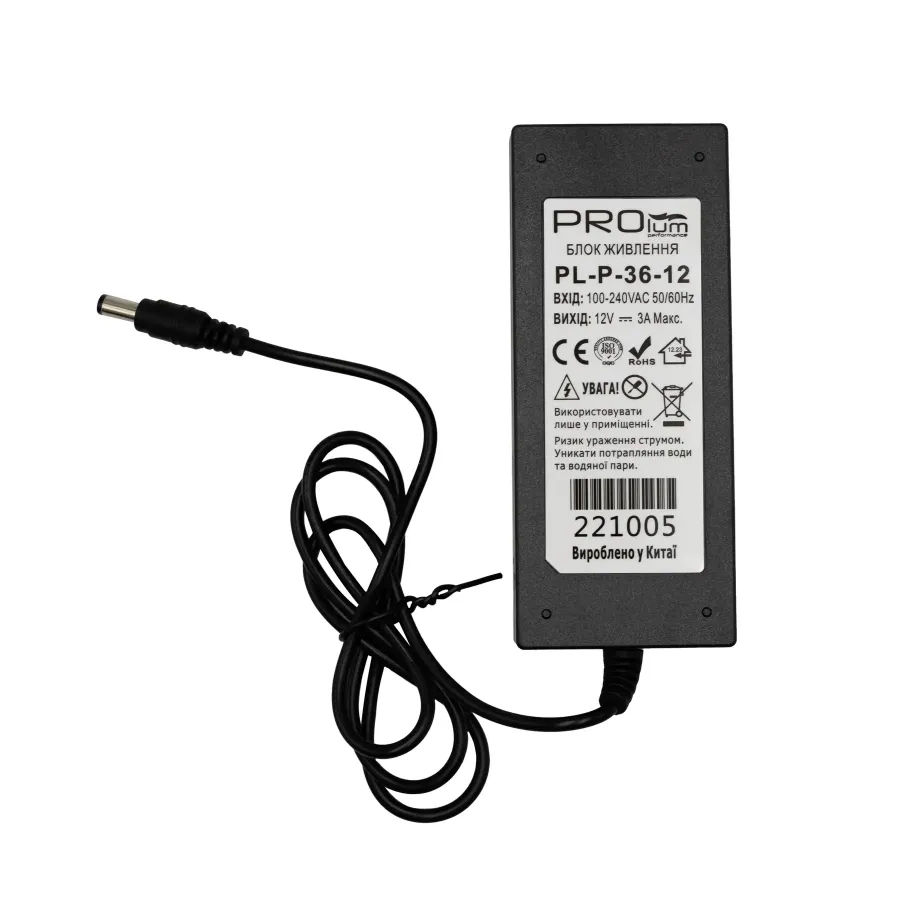 Блок живлення PROLUM™ 12V, 36W, 3.0А, Series "P"