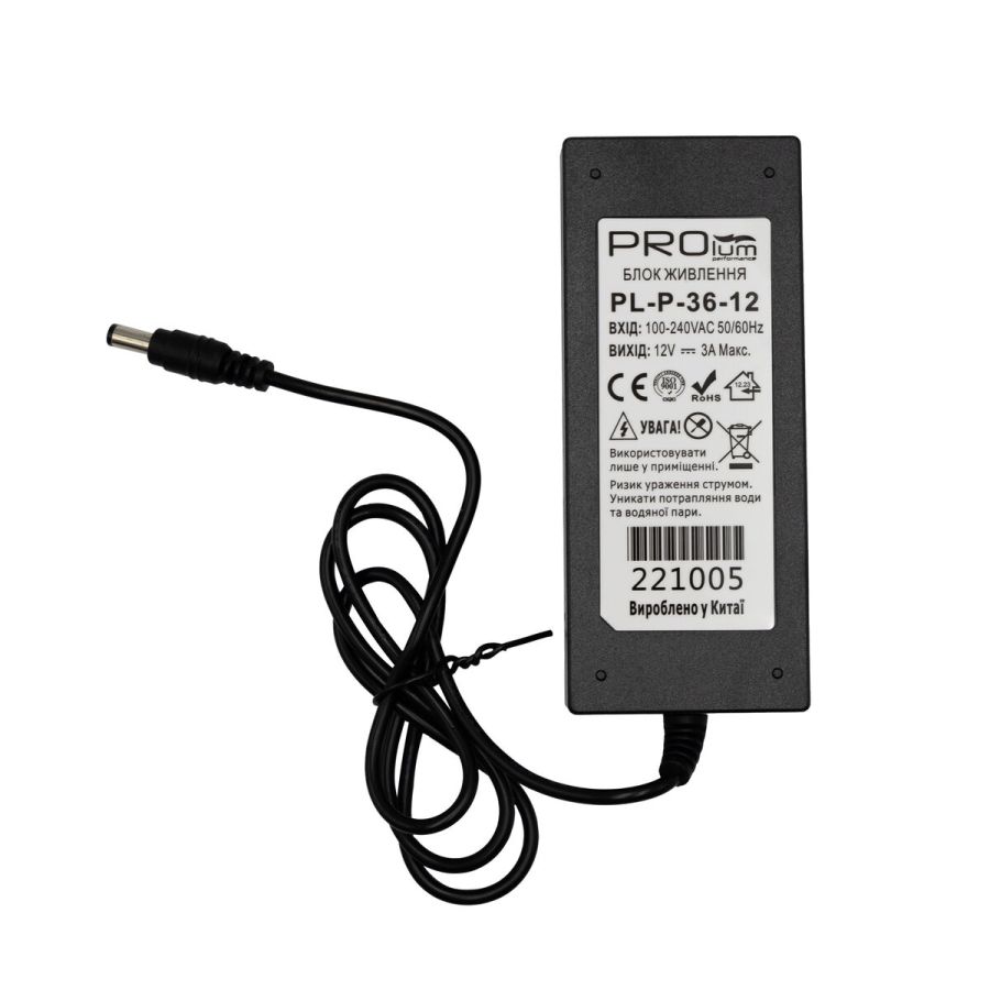 Блок живлення PROLUM™ 12V, 36W, 3.0А, Series "P"