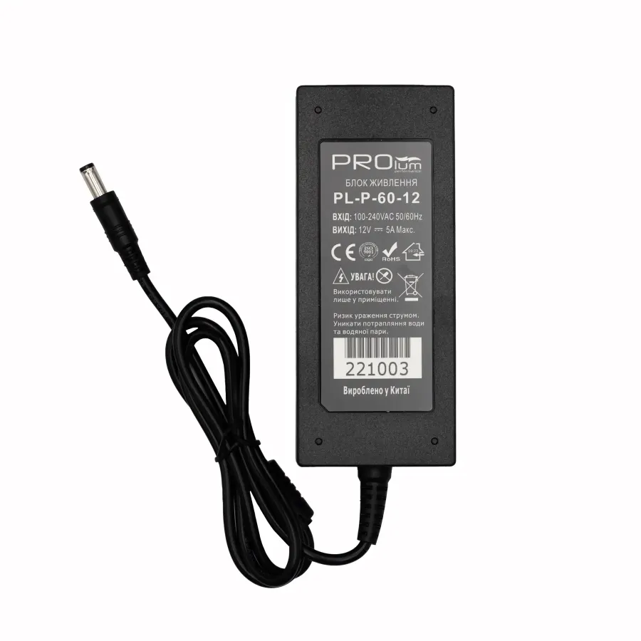 Блок живлення PROLUM™ 12V, 60W, 5.0А, Series "P"