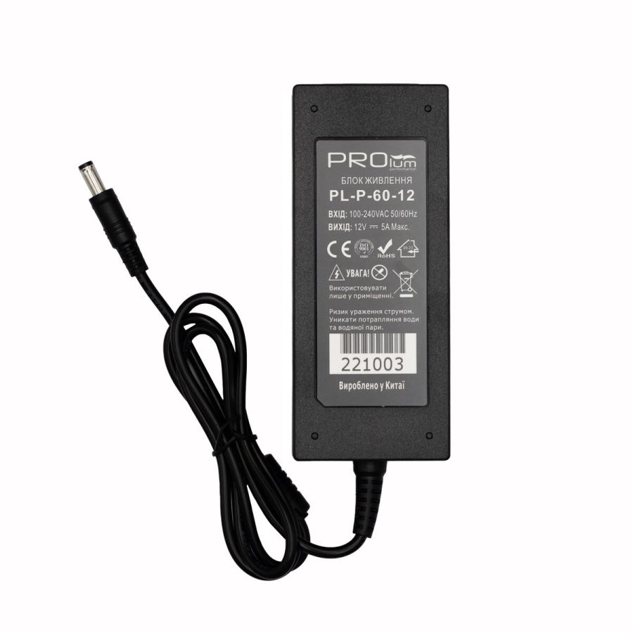 Блок живлення PROLUM™ 12V, 60W, 5.0А, Series "P"