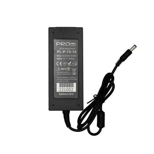 Блок живлення PROLUM™ 12V, 72W, 6.0А, Series "P"