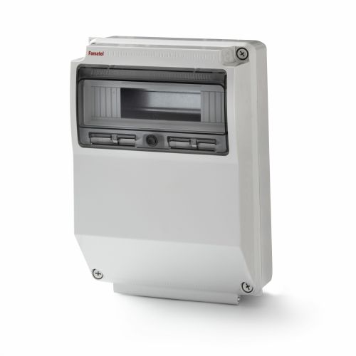 Шафа під розетки Famatel AcquaCOMBI, 12 модулів, IP65