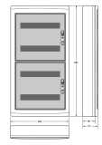 Шафа пластикова Famatel Nuova+ 72 модуля, накладна, білі двері, IP40