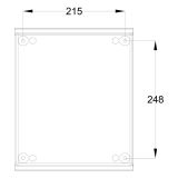 Шафа з поліестеру IDE 300x250x140 серії GLASS IP66 (POL302514)
