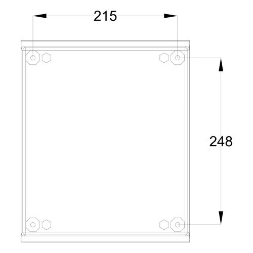 Шафа з поліестеру IDE 300x250x140 серії GLASS IP66 (POL302514)