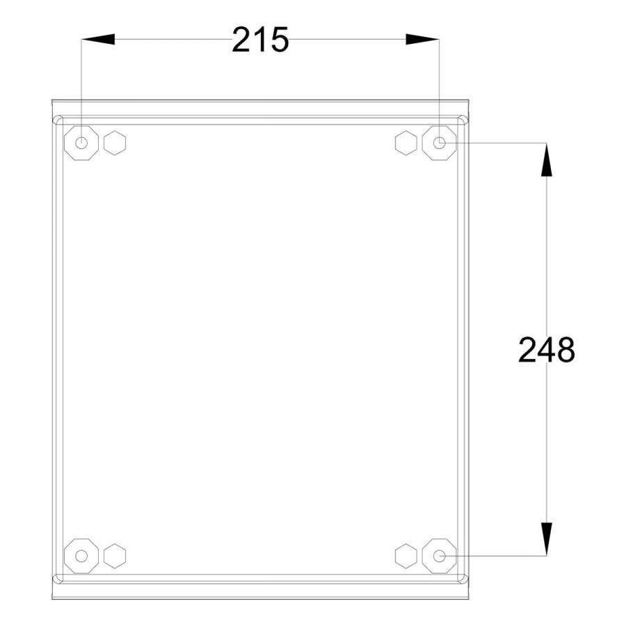 Шафа з поліестеру IDE 300x250x140 серії GLASS IP66 (POL302514)