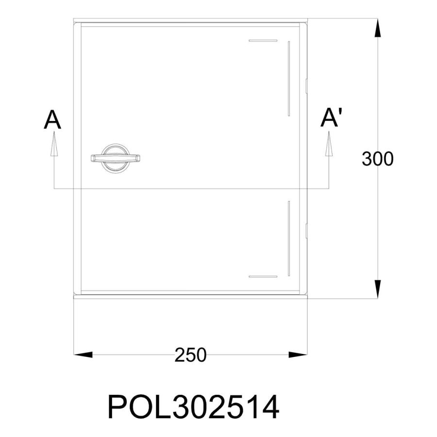 Шафа з поліестеру IDE 300x250x140 серії GLASS IP66 (POL302514)