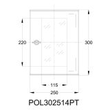 Шафа з поліестеру IDE 300x250x140 серії GLASS IP66 (POL302514)