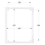 Шкаф из полиэстера IDE 400x300x200 серии GLASS IP66 (POL403020)