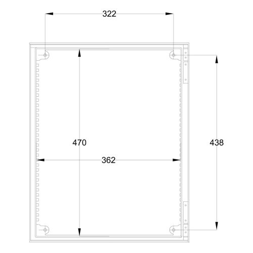 Шафа з поліестеру IDE 400x300x200 серії GLASS IP66 (POL403020)