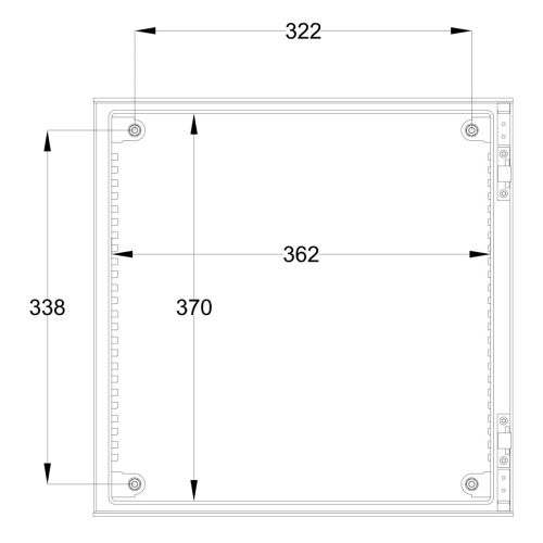 Шафа з поліестеру IDE 400x400x200 серії GLASS IP66 (POL404020)
