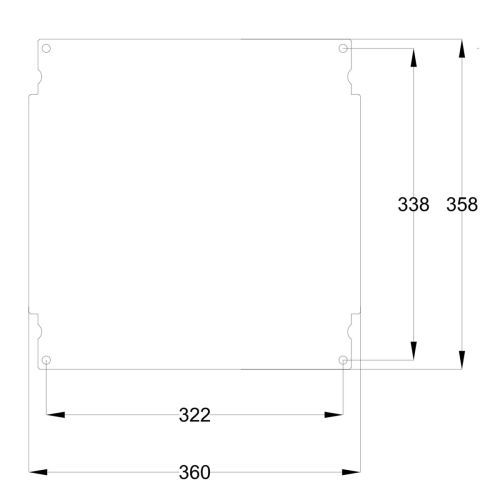Шафа з поліестеру IDE 400x400x200 серії GLASS IP66 (POL404020)