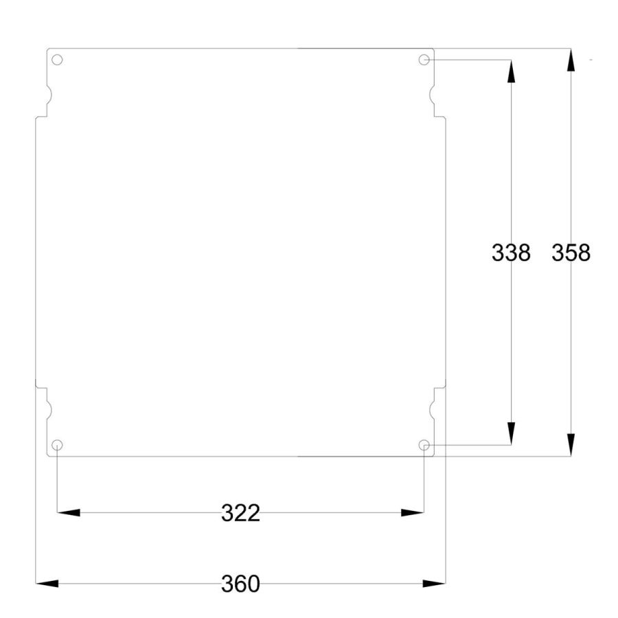 Шафа з поліестеру IDE 400x400x200 серії GLASS IP66 (POL404020)
