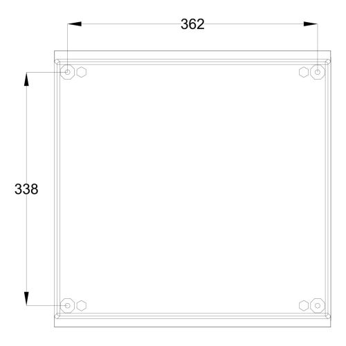 Шафа з поліестеру IDE 400x400x200 серії GLASS IP66 (POL404020)