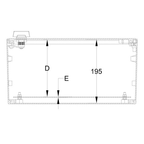 Шафа з поліестеру IDE 400x400x200 серії GLASS IP66 (POL404020)