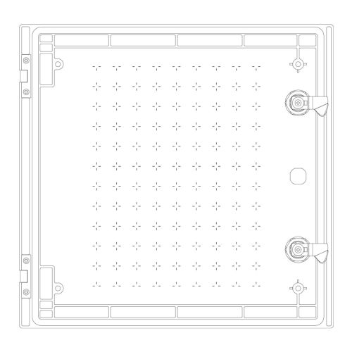 Шафа з поліестеру IDE 400x400x200 серії GLASS IP66 (POL404020)
