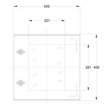 Шафа з поліестеру IDE 400x400x200 серії GLASS IP66 (POL404020)