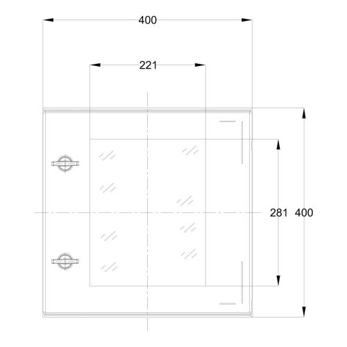 Шафа з поліестеру IDE 400x400x200 серії GLASS IP66 (POL404020)