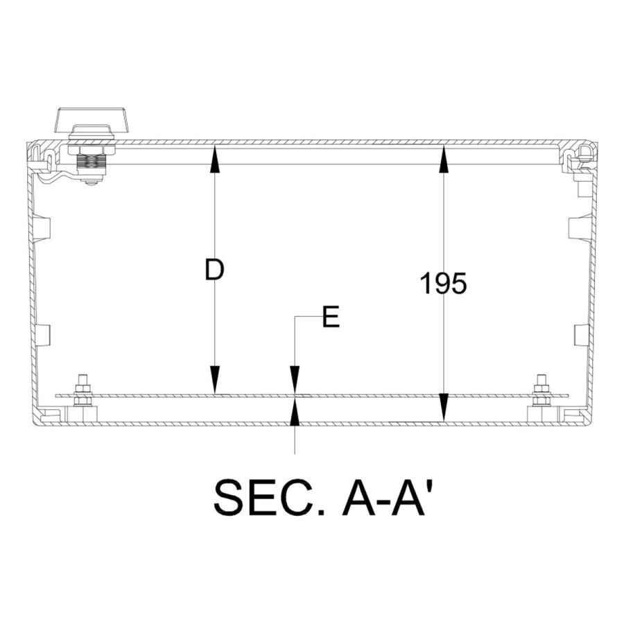 Шафа з поліестеру IDE 600x500x230 серії GLASS IP66 (POL605023)