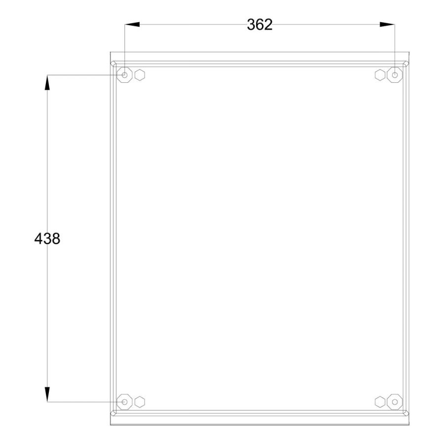 Шафа з поліестеру IDE 600x500x230 серії GLASS IP66 (POL605023)