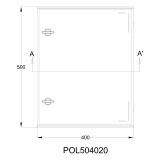 Шафа з поліестеру IDE 600x500x230 серії GLASS IP66 (POL605023)
