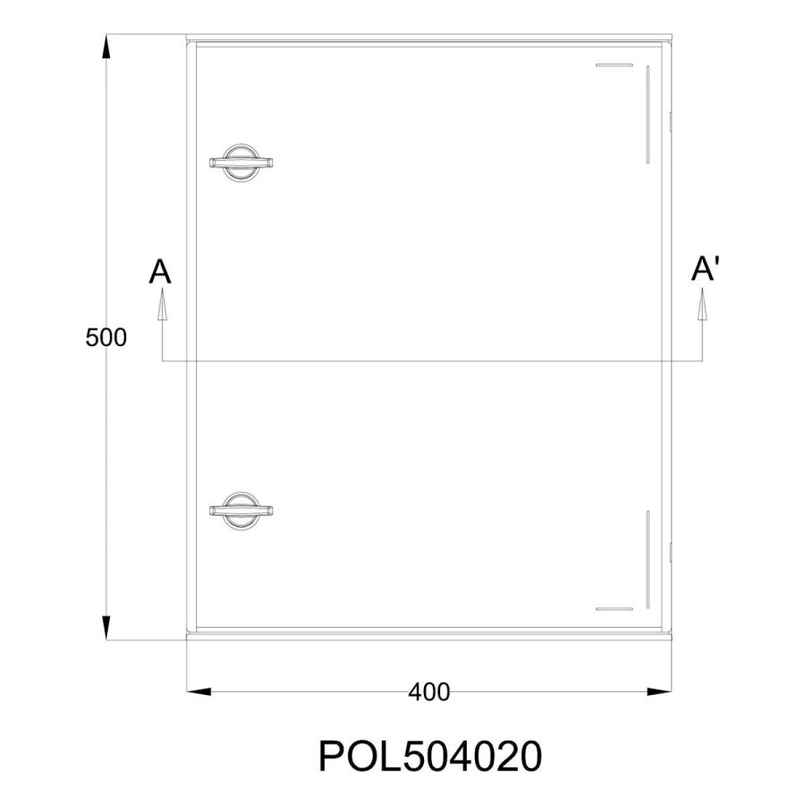 Шафа з поліестеру IDE 600x500x230 серії GLASS IP66 (POL605023)