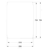 Шафа з поліестеру IDE 800x600x300 серії GLASS IP66 (POL806030)