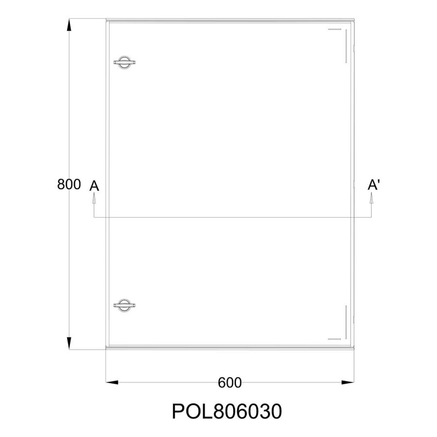 Шафа з поліестеру IDE 800x600x300 серії GLASS IP66 (POL806030)